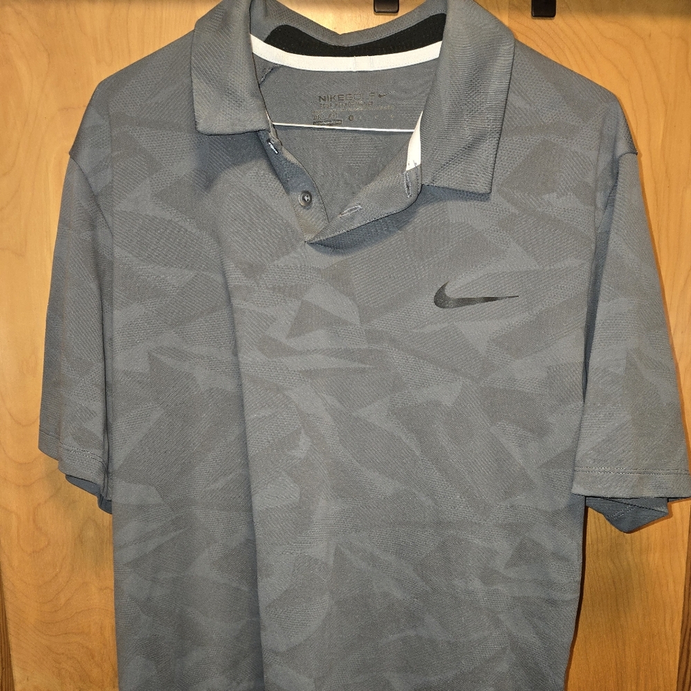 Nike Golf Gray Polo Shirt L